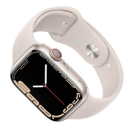 Apple Watch Series 7 (GPS + Cellular, 45mm) Smart watch - Starlight Aluminium Case with Starlight Sport Band - Regular. Fitness Tracker, Blood Oxygen & ECG Apps, Water Resistant - Image 2