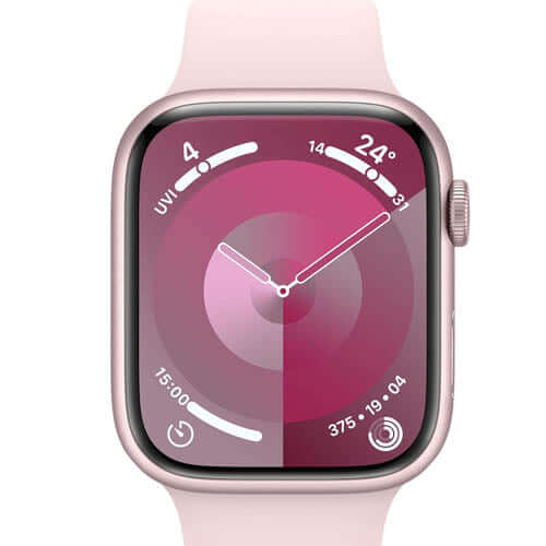 Apple Watch Series 9 [GPS 41mm] Smartwatch with Pink Aluminum Case with Pink Sport Band M/L. Fitness Tracker, Blood Oxygen & ECG Apps, Always-On Retina Display, Water Resistant - Image 2