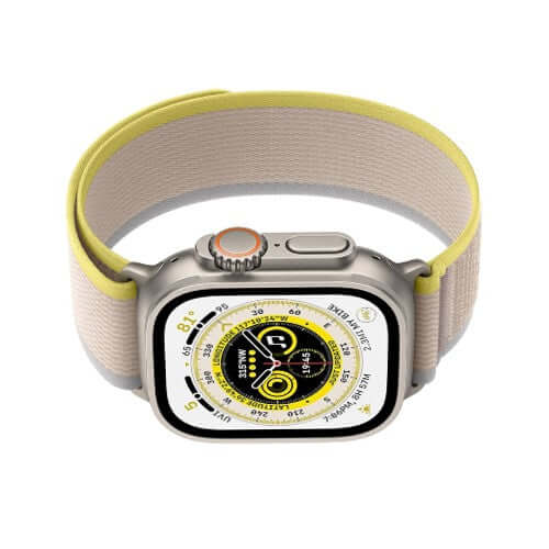 Apple Watch Ultra (GPS +Cellular, 49mm) Smart watch - Titanium Case with Yellow/Beige Trail Loop - M/L. Fitness Tracker, Precision GPS, Action Button, Extra-Long Battery Life, Brighter Retina Display - Image 3