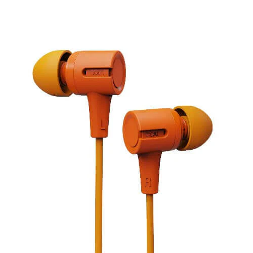 boAt Bassheads 102 Wired in Ear Earphones with Mic (Mint Orange) Brand New