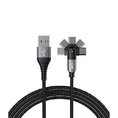 boAt C Axis 1.5 m Cable with Rotating Connector, 3A Rapid Charging, Mercurial Black Brand New - Image 3