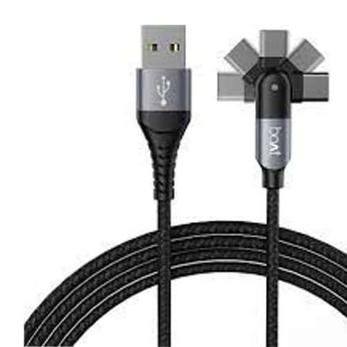 boAt C Axis 1.5 m Cable with Rotating Connector, 3A Rapid Charging, Mercurial Black Brand New - Image 4