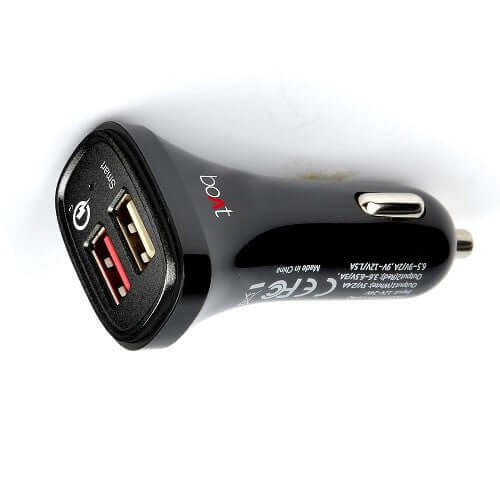 boAt Dual Port Rapid 5V Car Charger,Quick Charge 3.0 for Cellular Phones,Free Micro USB Cable,Black Brand New - Image 2