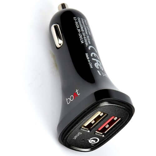 boAt Dual Port Rapid 5V Car Charger,Quick Charge 3.0 for Cellular Phones,Without Cable,Black Brand New - Image 2