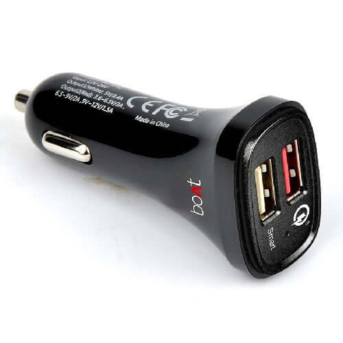 boAt Dual Port Rapid 5V Car Charger,Quick Charge 3.0 for Cellular Phones,Without Cable,Black Brand New - Image 3