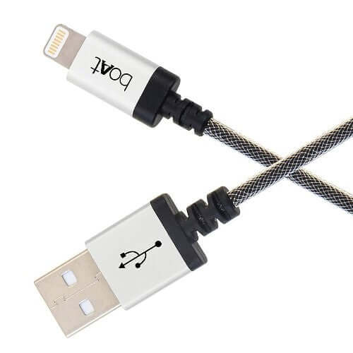 boAt LTG 500 Apple MFI Certified for iPhone, iPad and iPod 2Mtr Data Cable(Metallic Silver) Brand New - Image 4