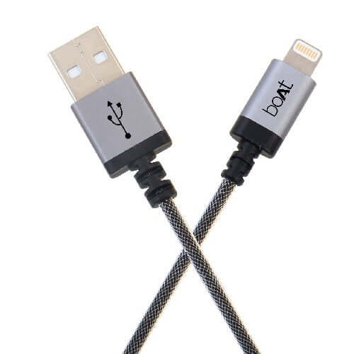 boAt LTG 500 Apple MFI Certified for iPhone, iPad and iPod 2Mtr Data Cable(Space Grey)Brand New - Image 4