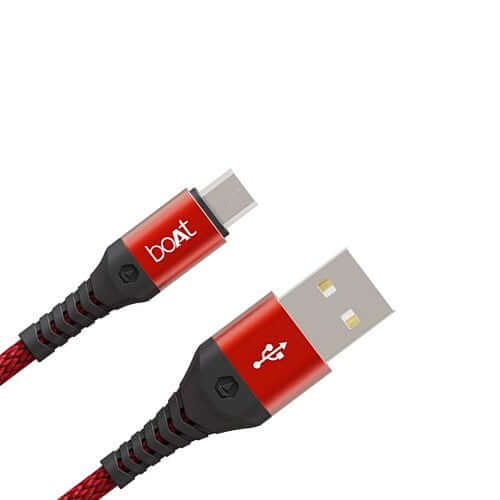 boAt Micro USB 550 Stress Resistant, Tangle-Free, Sturdy Cable with 3A Fast Charging,Extended 1.5m Length(Martian Red) Brand New - Image 5