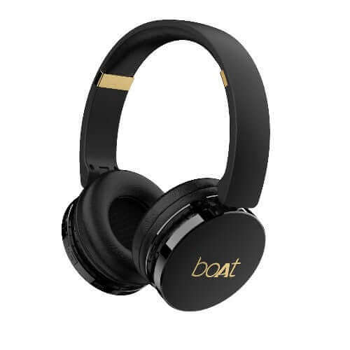 boAt Rockerz 370 On Ear Bluetooth Headphones with Up to 12 Hours ,Buoyant Black Brand New