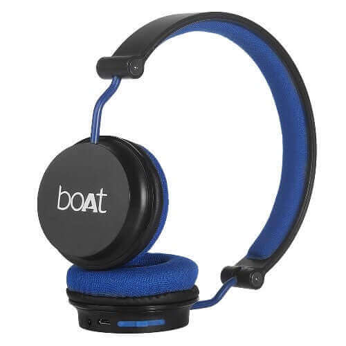 boAt Rockerz 400 Bluetooth On Ear Headphones With Mic With Up to 8 Hours Black/Blue Brand New
