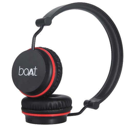 boAt Rockerz 400 Bluetooth On Ear Headphones with Mic with Up to 8 Hours,Black/Red Brand New