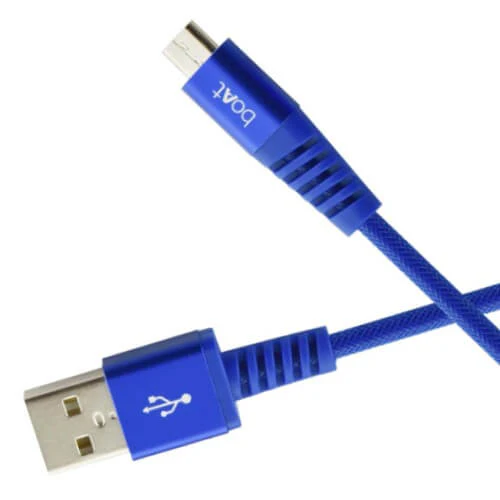 boAt Rugged V3 Braided Micro USB Cable for Personal Computer (Cobalt Blue) Brand New - Image 2