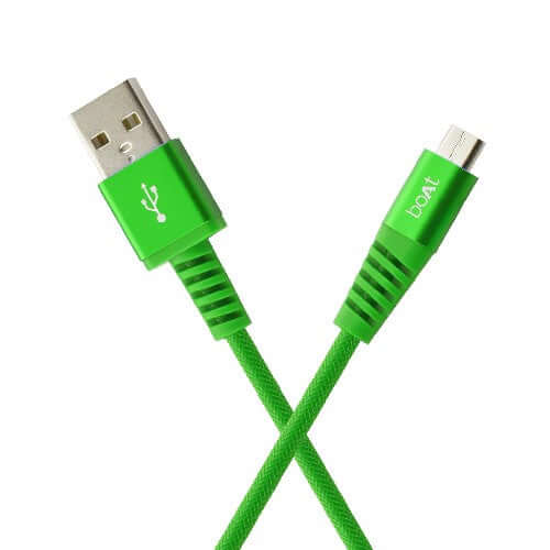 boAt Rugged V3 Braided Micro USB Cable (Ivy Green) Brand New - Image 4