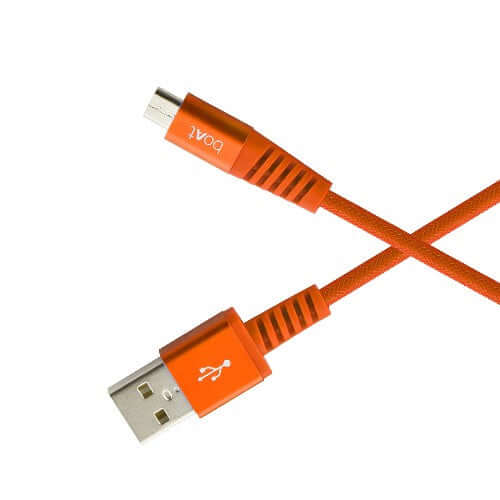 boAt Rugged V3 Braided Micro USB Cable ,Molten Orange  Brand New - Image 3