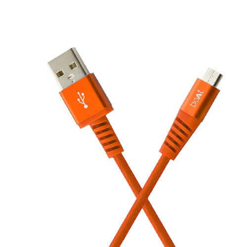boAt Rugged V3 Braided Micro USB Cable ,Molten Orange  Brand New - Image 4