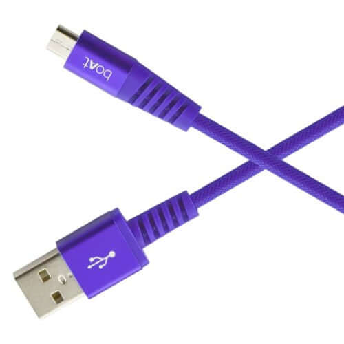 boAt Rugged V3 Braided Micro USB Cable (Mystic Purple) Brand New - Image 2