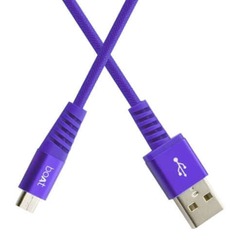 boAt Rugged V3 Braided Micro USB Cable (Mystic Purple) Brand New - Image 3