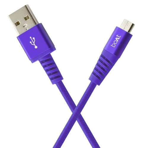 boAt Rugged V3 Braided Micro USB Cable (Mystic Purple) Brand New - Image 5