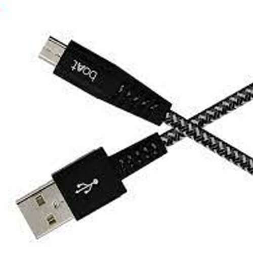 boAt Rugged v3 Extra Tough Unbreakable Braided Micro USB Cable 1.5 Meter (Black) Brand New - Image 3