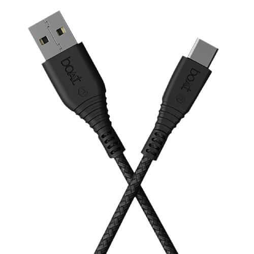 boAt Type C A325/A320 Tangle-free, Sturdy Type C Cable with 3A Rapid Charging & 480mbps Data Transmission(Black) Brand - Image 4