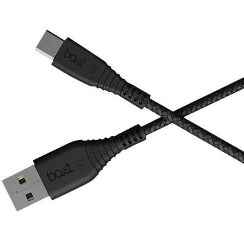 boAt Type C A325/A320 Tangle-free, Sturdy Type C Cable with 3A Rapid Charging & 480mbps Data Transmission(Black) Brand - Image 5