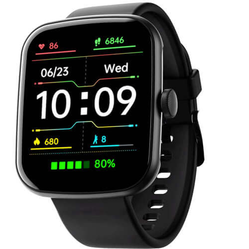 boAt Wave Style with 1.69" Square HD Display, HR & SpO2 Monitoring Active Black Brand New