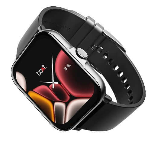 boAt Wave Ultima Max with 1.9" & 2.5D Curved Display, Wireless Charging Pitch Black Brand New - Image 3
