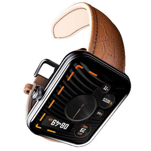 boAt Xtend Plus Smartwatch with 1.78" AMOLED Display,Advanced BT Calling Brown Leather Brand New - Image 3