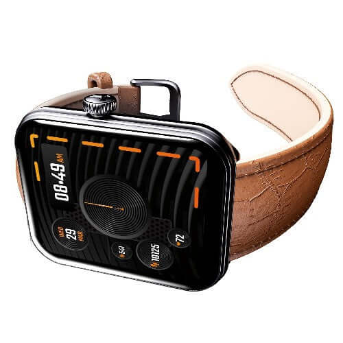 boAt Xtend Plus Smartwatch with 1.78" AMOLED Display,Advanced BT Calling Brown Leather Brand New - Image 4