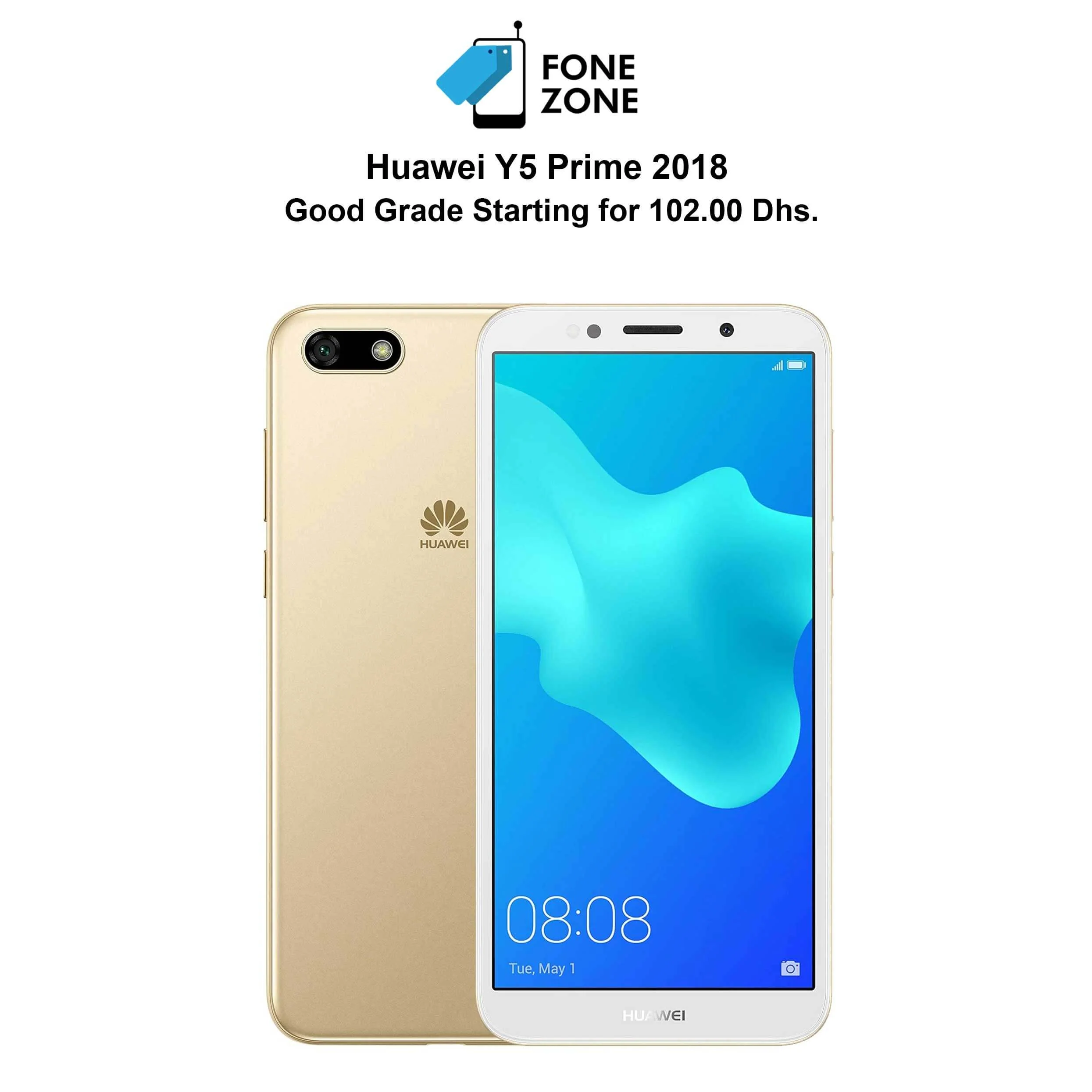 Huawei Y5 Prime 2018 16GB, 2GB Ram  single sim Gold - Image 6