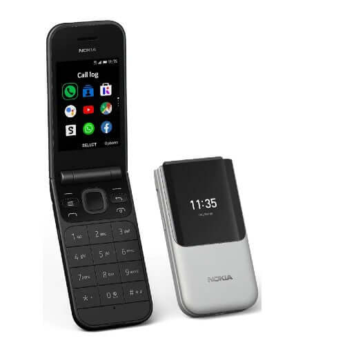 Nokia 2720 (Flip) Feature Phone, Dual SIM, 2MP Camera with LED flash, 4G LTE - Black Brand New